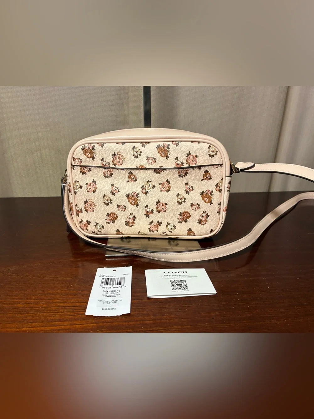 Coach Mini Jamie Floral Crossbody Bag NWT